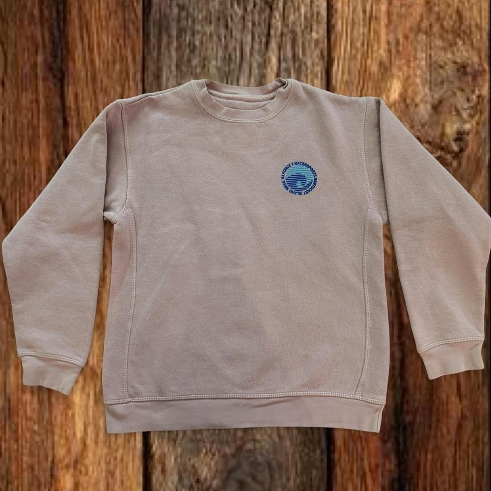 League Kids Nantucket Force 5 Watersports Sweatshirt Pink Youth L 10-12